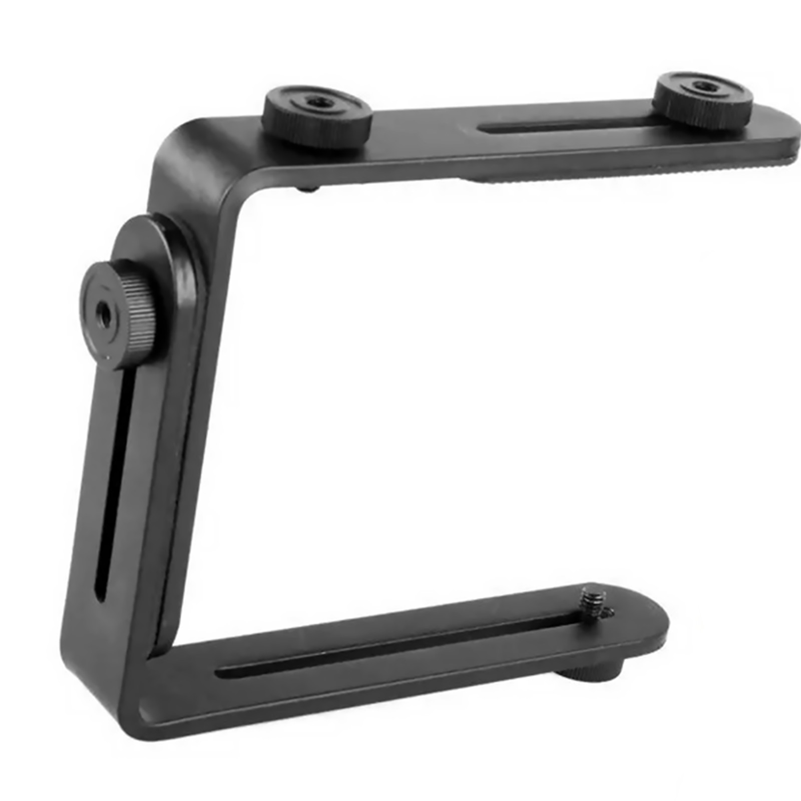 New Double Dual L-shaped Aluminum Alloy Metal Holder For Camera&Speedlite Flash