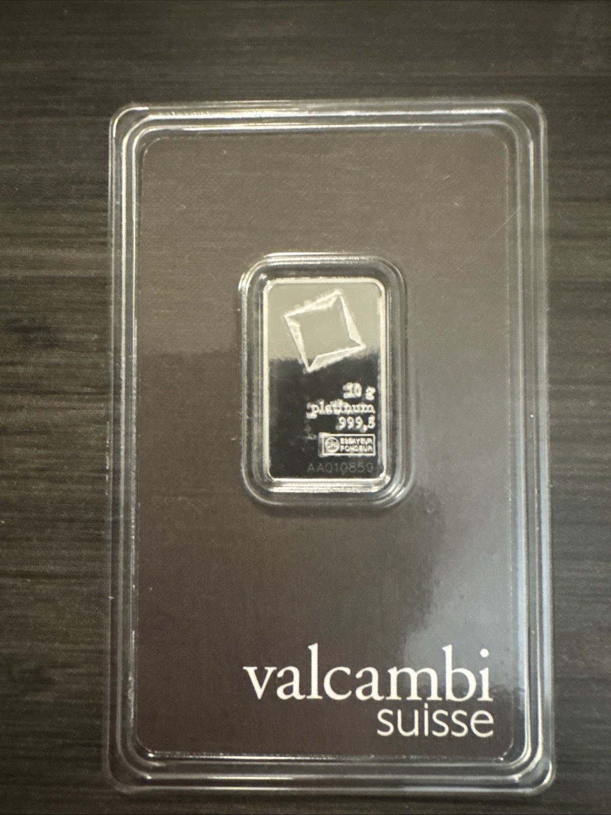 Valcambi Platinum Bar 10g .9995 Fine (AA010859)  free shipping