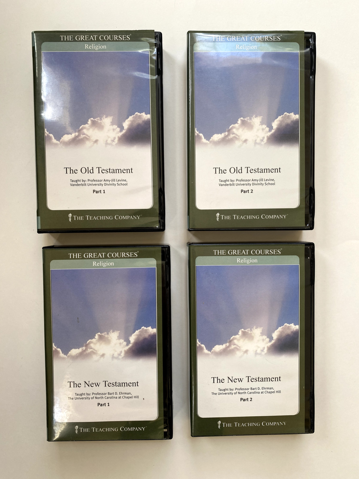 The Great Courses The Old & NEW Testaments Parts 1 & 2 Each, Audio CD Sets,