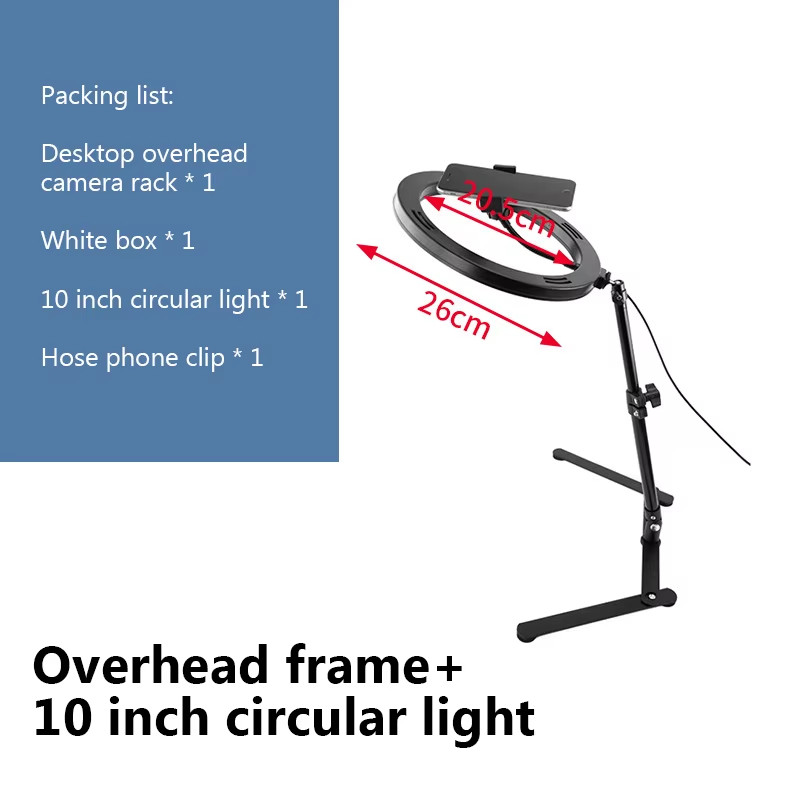 Photography Phone Ringlight Tripod Dimmable LED Ring Light with Phone Holder Sel