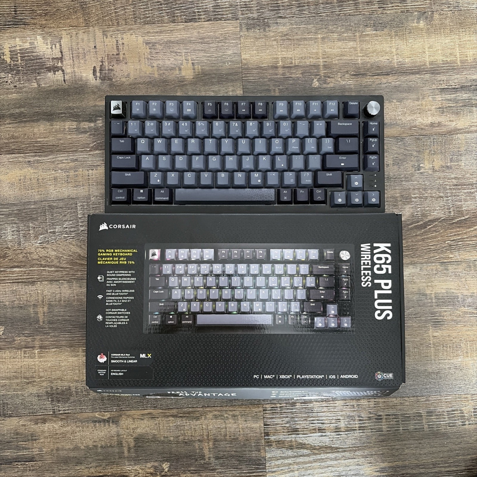 CORSAIR K65 Plus 75% RGB Wireless Mechanical Gaming Keyboard
