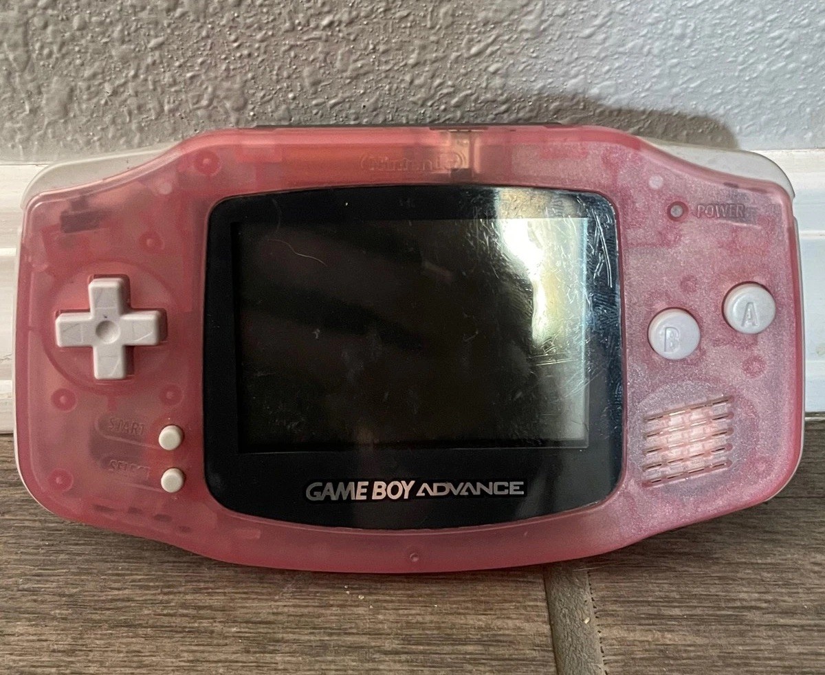 Nintendo Game Boy Advance AGB-001 Pink Console Tested Working NO BATTERY COVER
