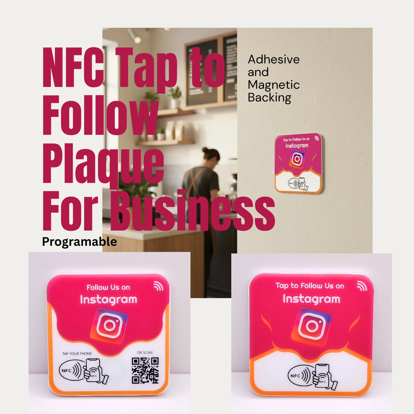 NFC Instagram Plaque – NFC Business Card for Instant Profile Access