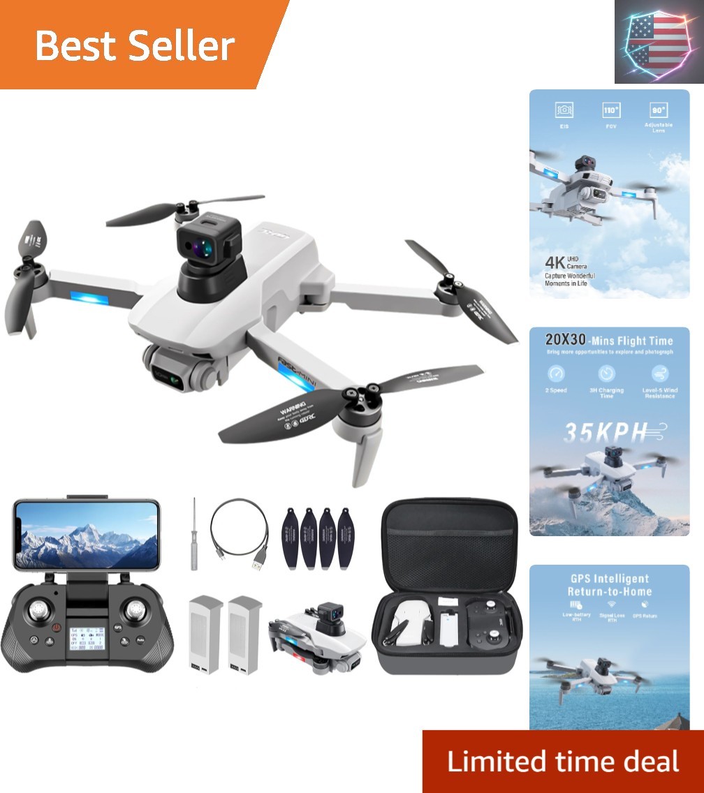 GPS Drones with Camera for Adults 4K with Brushless Motor and Follow Me Mode,...