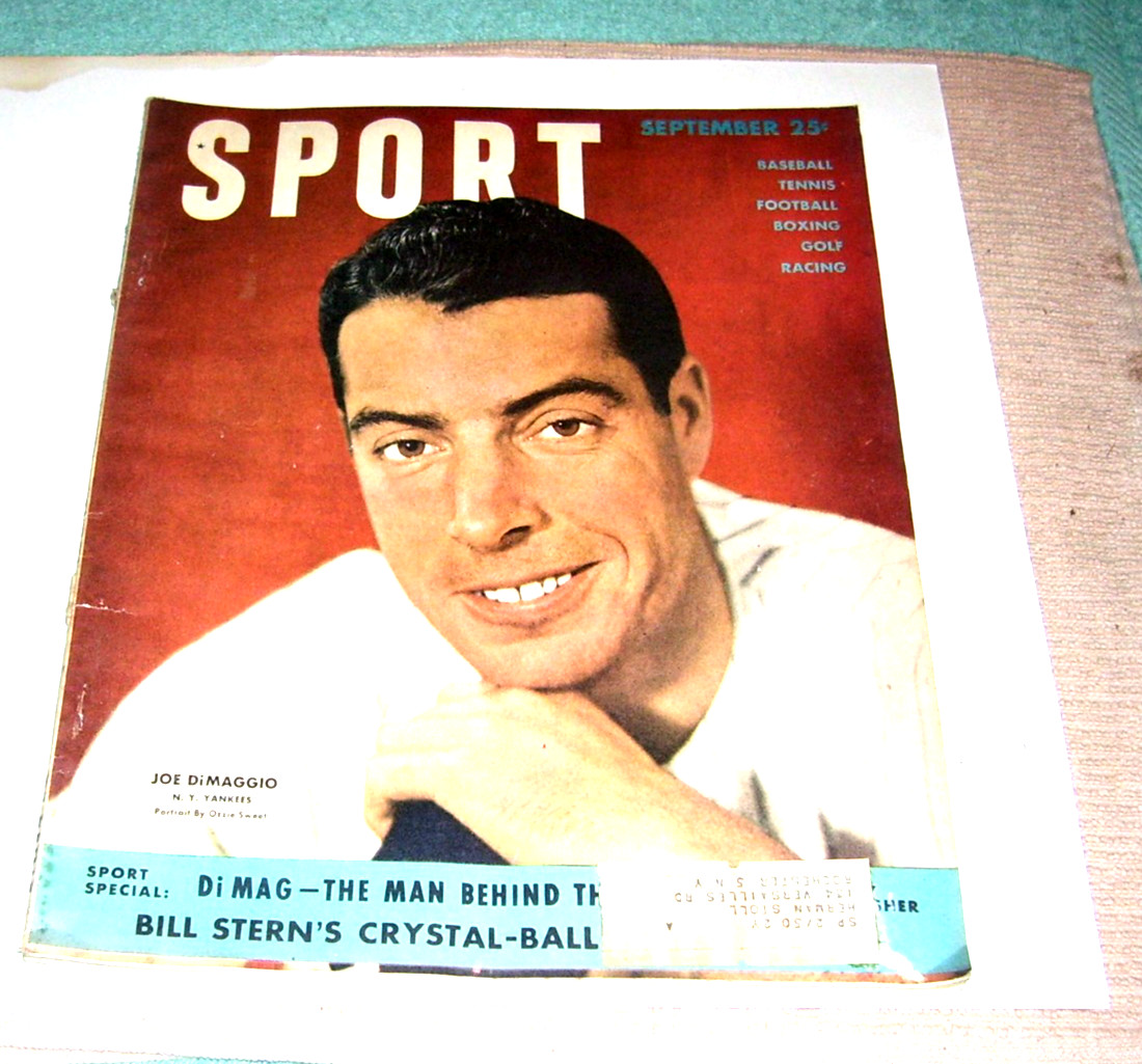SPORT MAGAZINE SEPTEMBER 1949, JOE DIMAGGIO, BEN HOGAN, MICKEY WALKER, PANCHO G.
