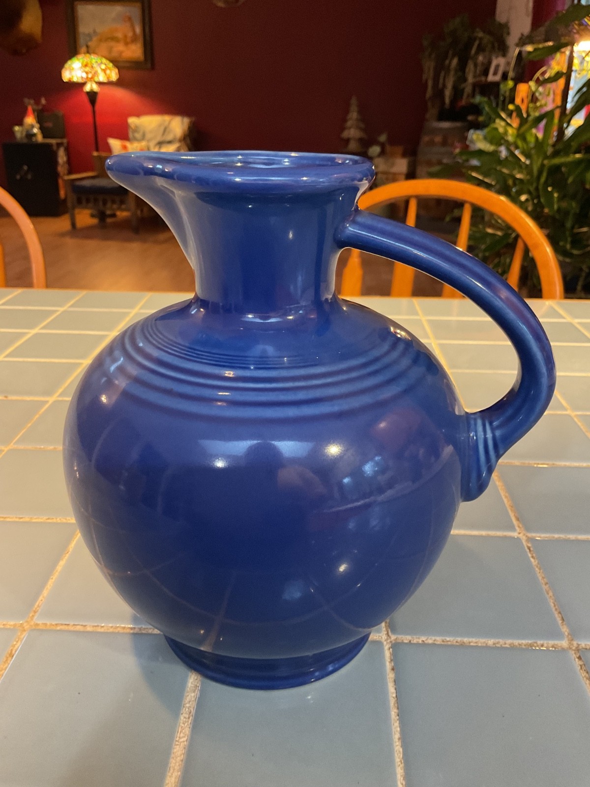 Vintage Fiestaware Cobalt Blue/Sapphire Carafe Pitcher - Fiesta 