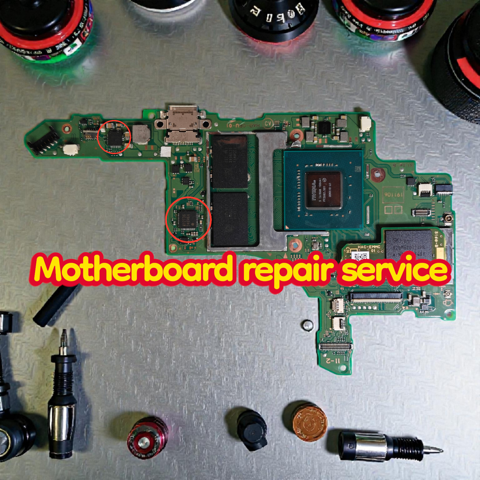 Nintendo Switch v1 v2 or lite Motherboard any Micro soldering cpu repair service
