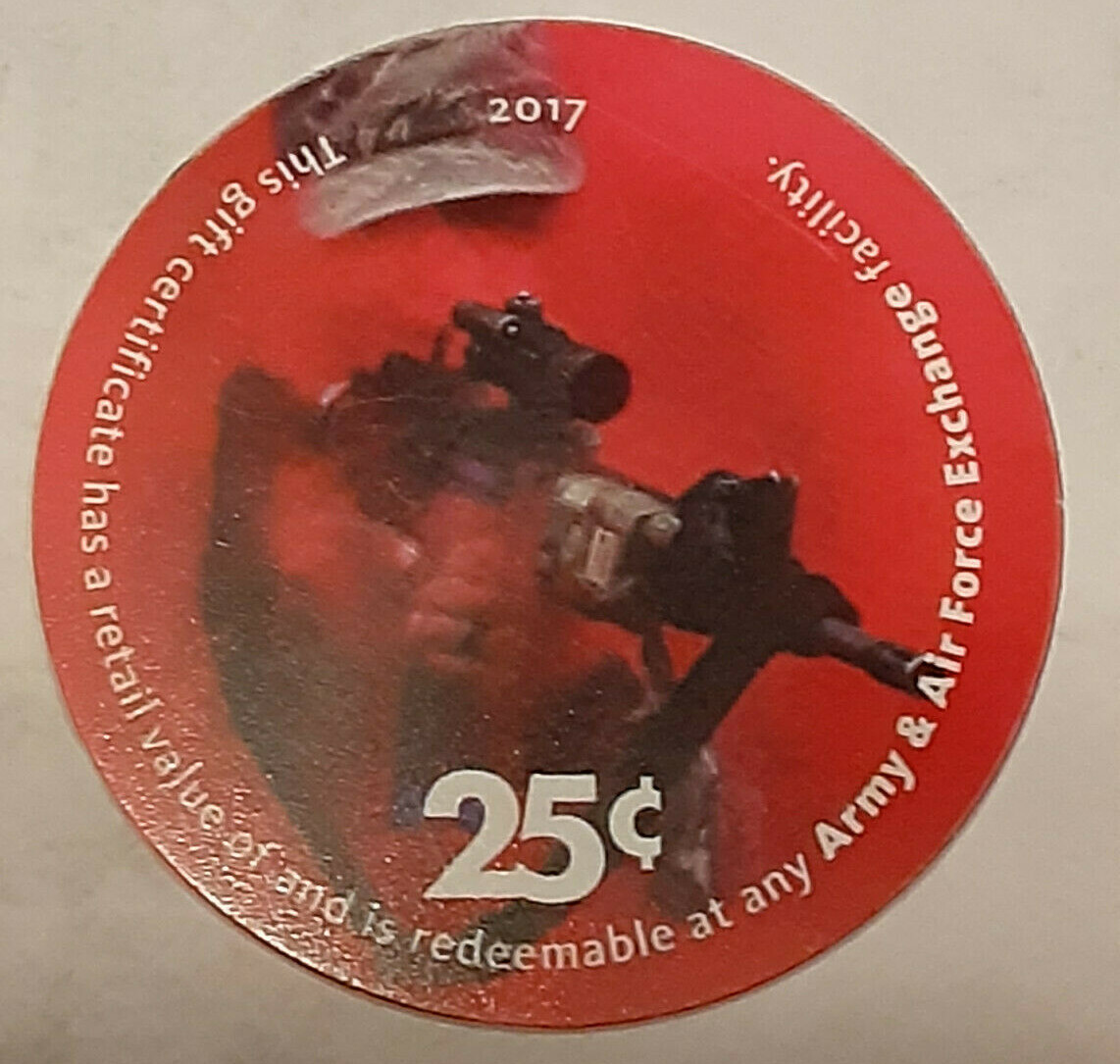 16F25   AAFES Pog  2017 U.S. ARMY Money About Uncirculation