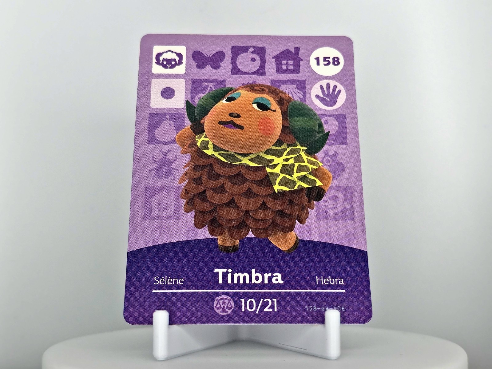 158 Timbra - Animal Crossing Amiibo Card AUTHENTIC Series 2 NM
