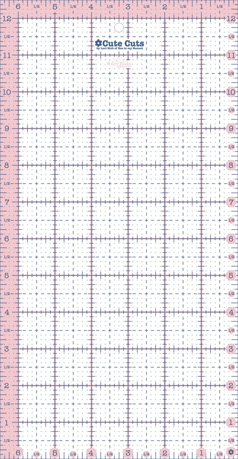 Lori Holt - Cute Cuts Ruler Rectangle 6-1/2in x 12-1/2in
