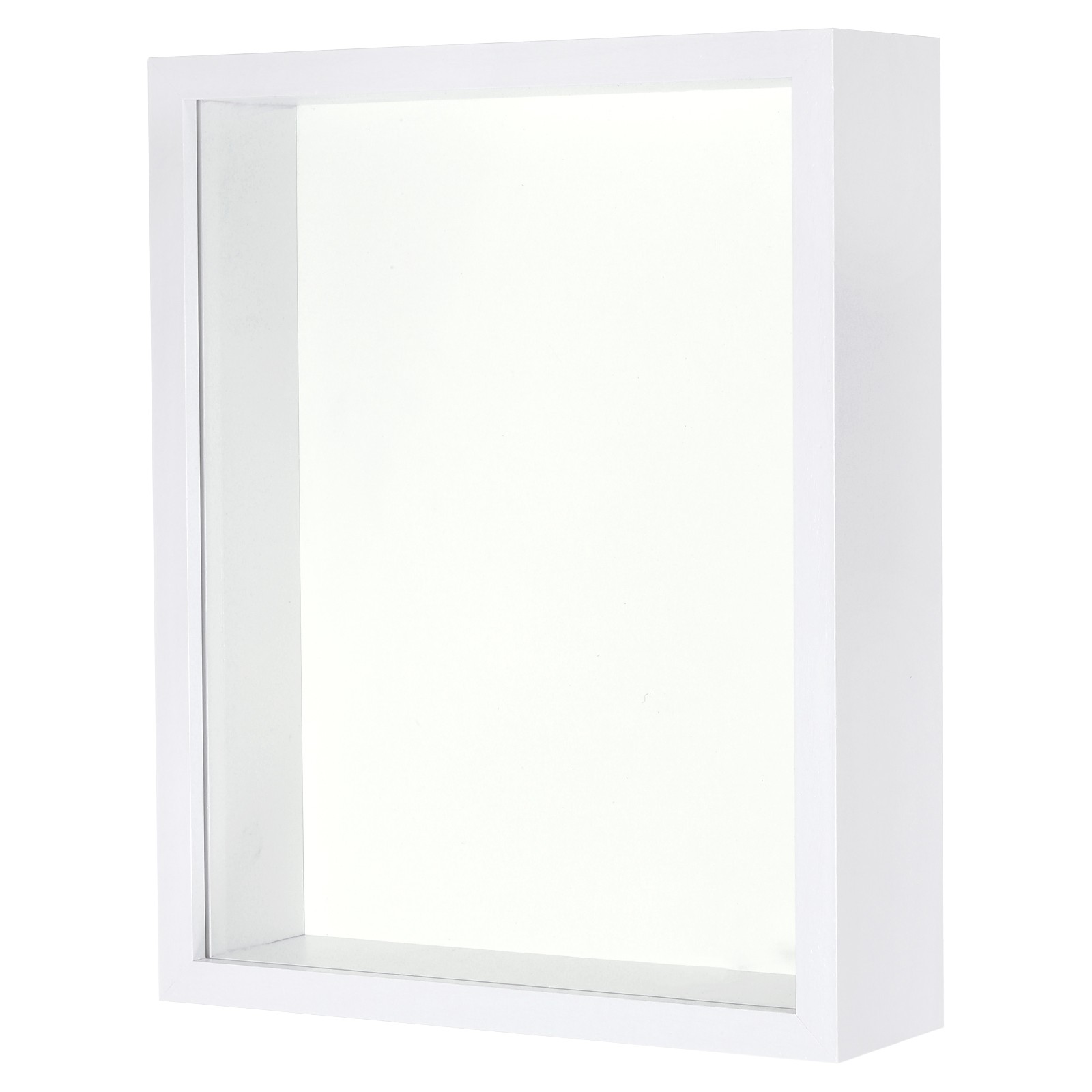 Shadow Box Frame with Display Stand Wooden Pressed Flower Frame (White 6x8")