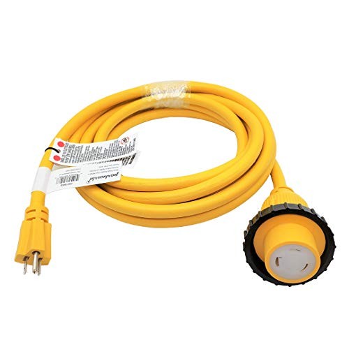  691968 Shore Power Adapter Cord Household 15A Male 5-15P to L5-30R 16FT