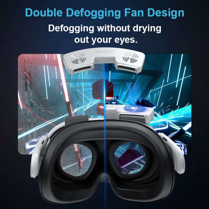 VR Glasses Replacement Comfort Foam Pad Cooling Fan for Meta Quest 3 VR Glasses