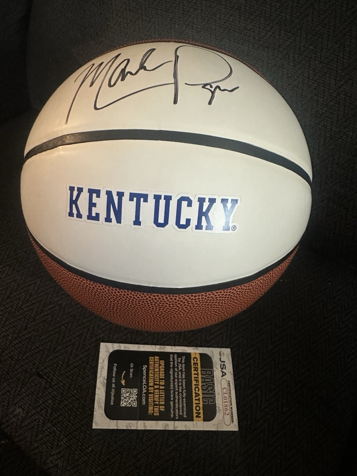 Mark Pope Signed Kentucky Wildcats Basketball JSA COA Authentication