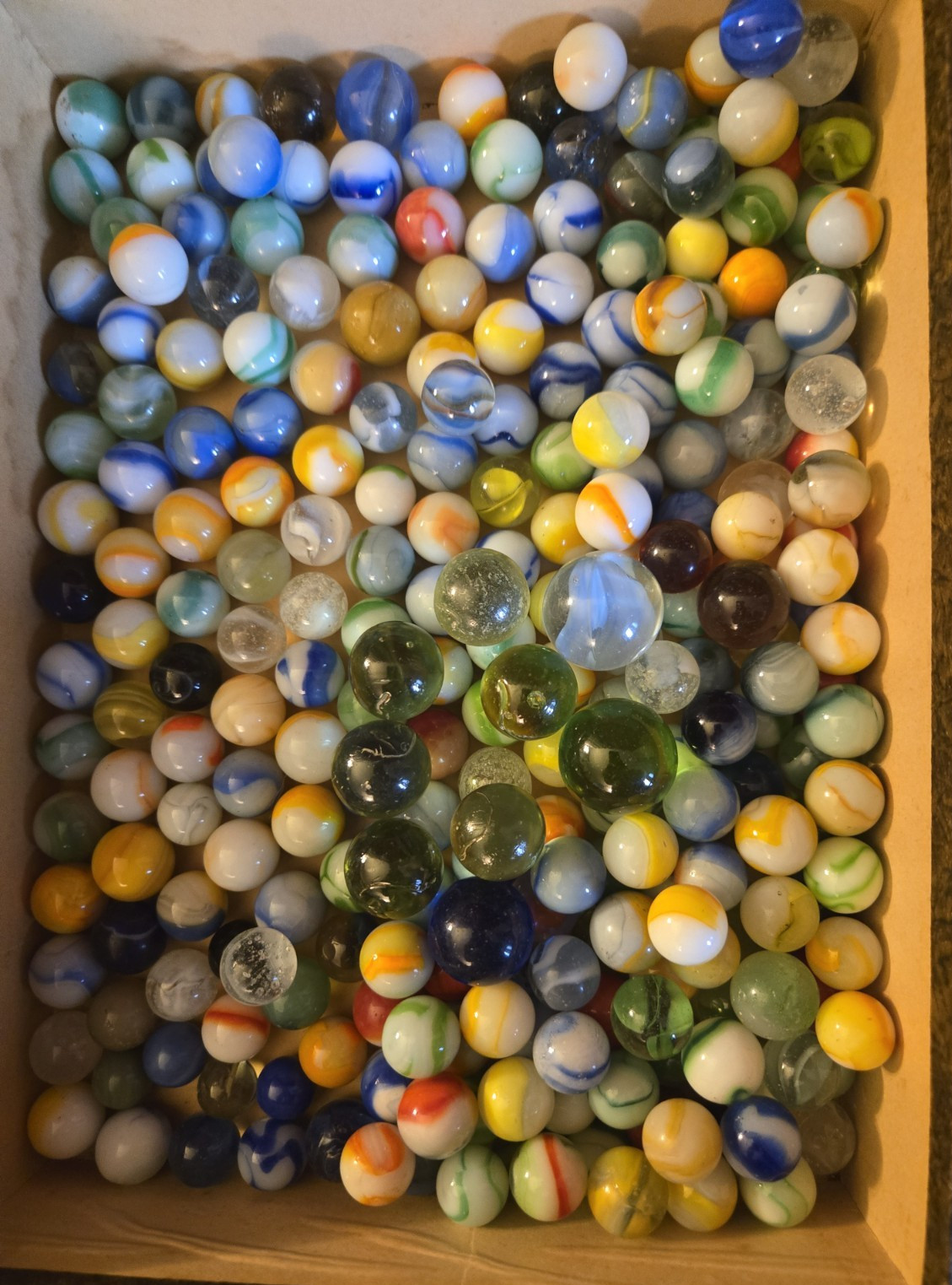 More than 150 Vintage Marbles with a Few Shooters