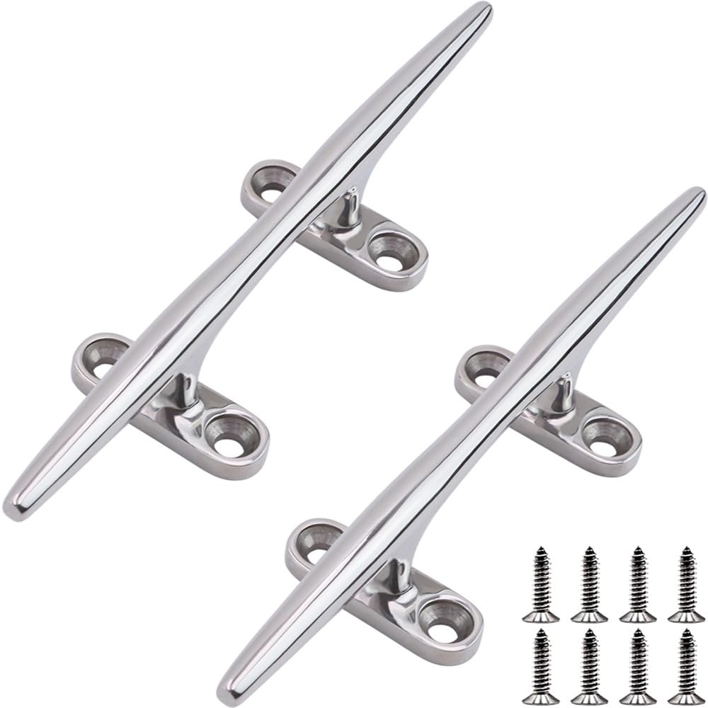 Laorde Boat Cleat 4 inch 5 inch 6 inch 8 inch 10 inch Open Base 316 Stainless...