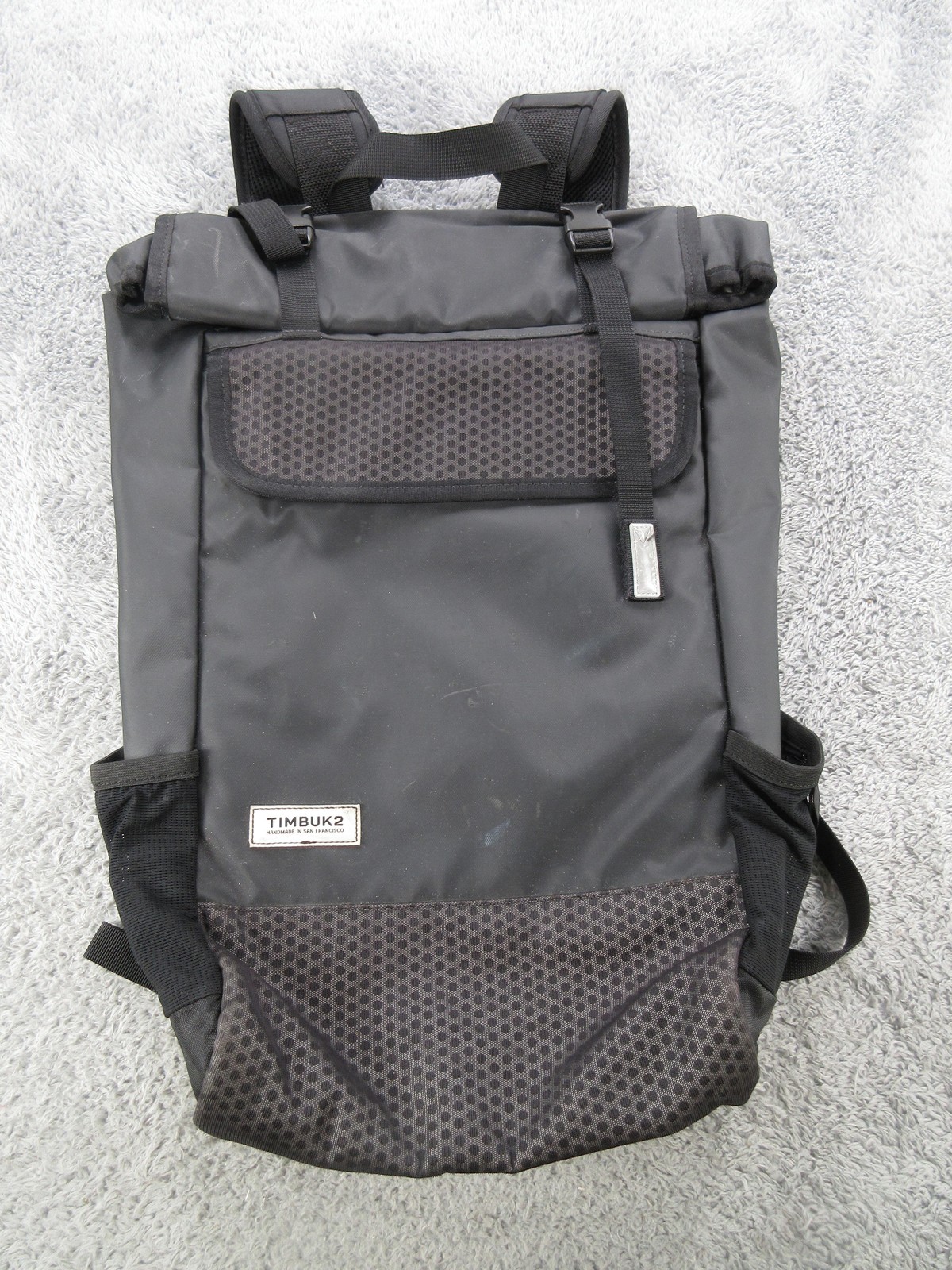 Timbuk2 Black 20" Roll Top Laptop Backpack Water Resistant Men Daypack Commuter
