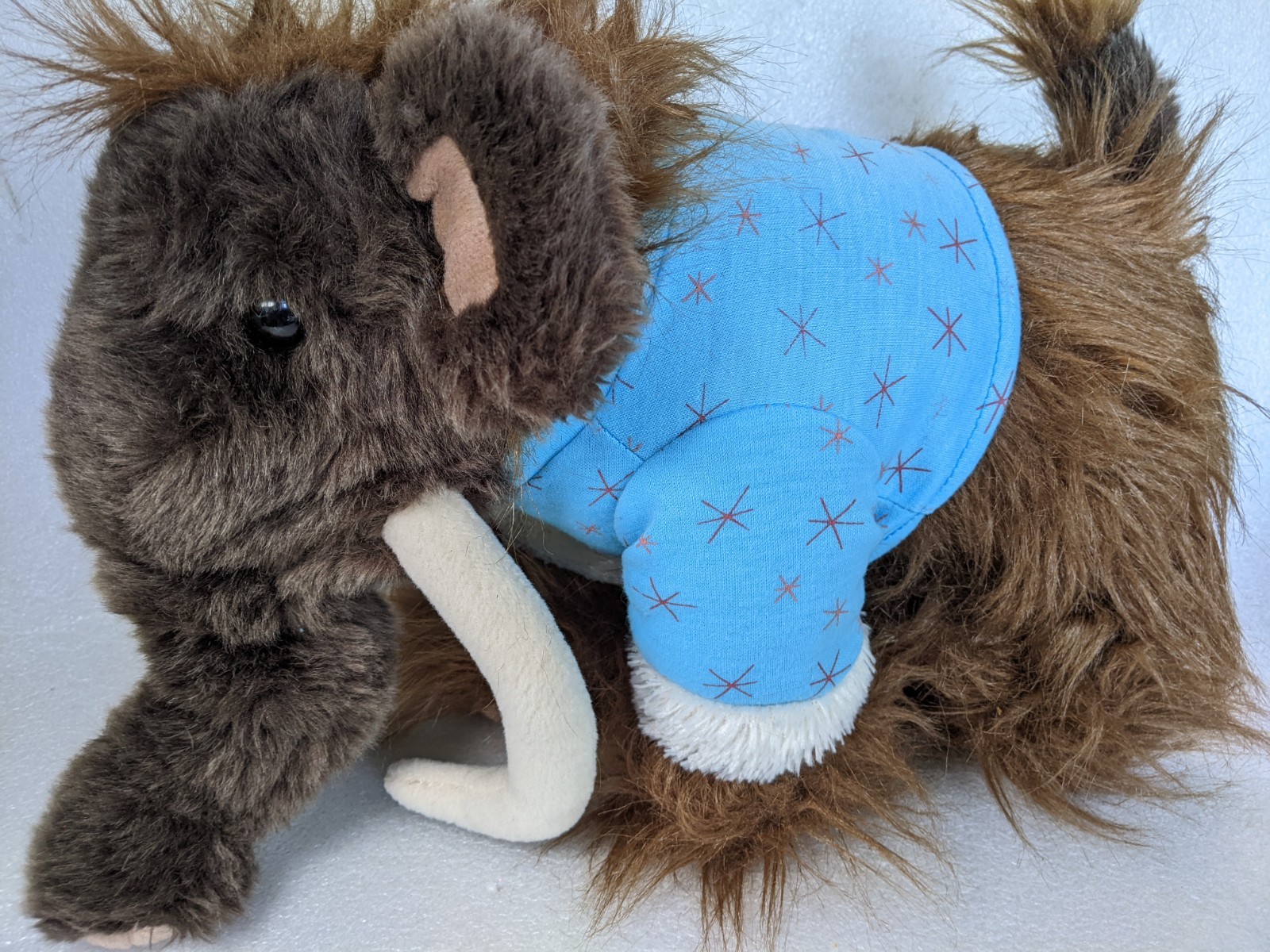 Build A Bear Workshop Wooly Mammoth Stuffed Plush Animal With Shirt 12"