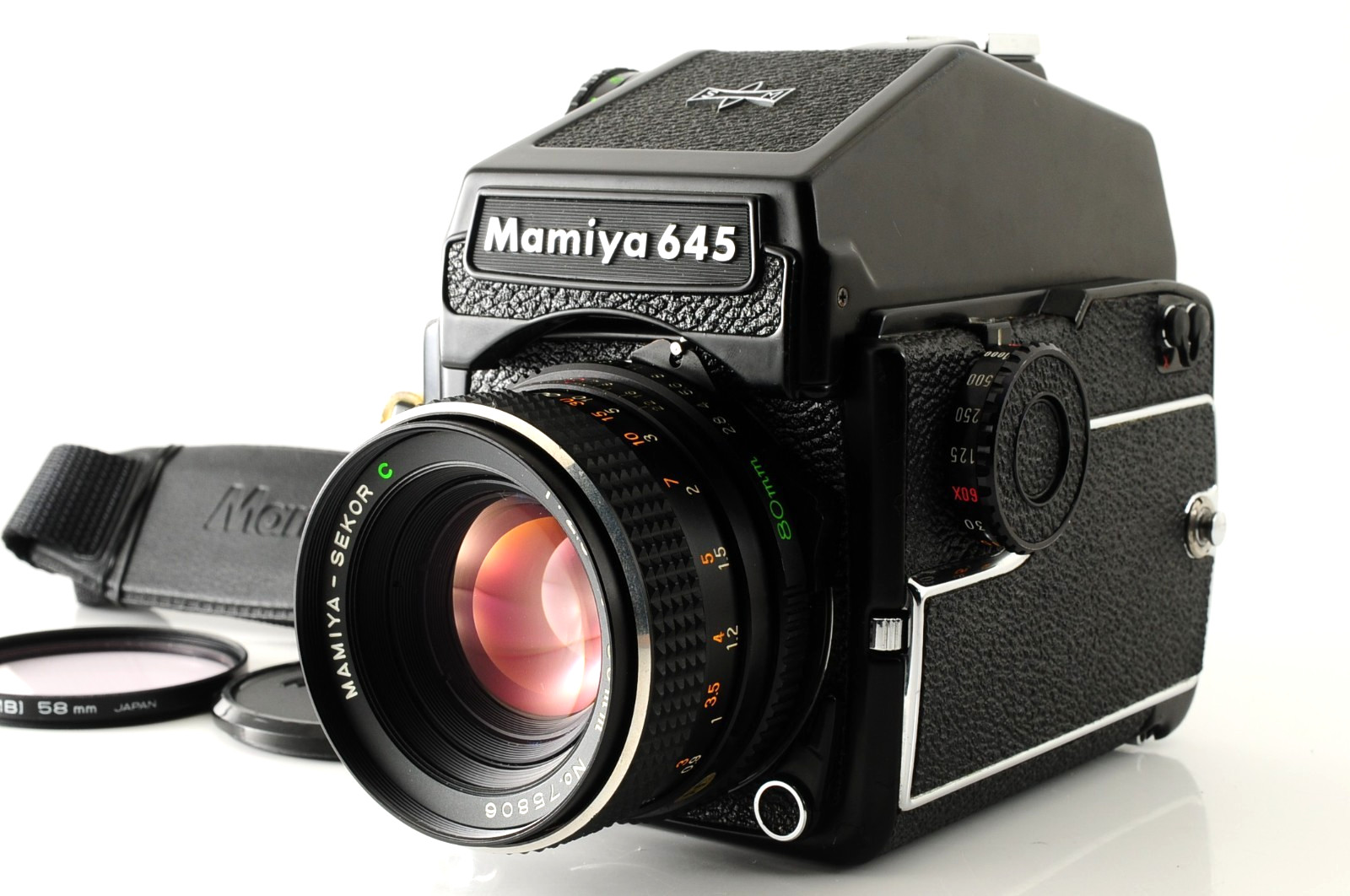 Meter Works [N MINT] Mamiya M645 1000S Prism Finder Body Sekor C 80mm Lens JAPAN