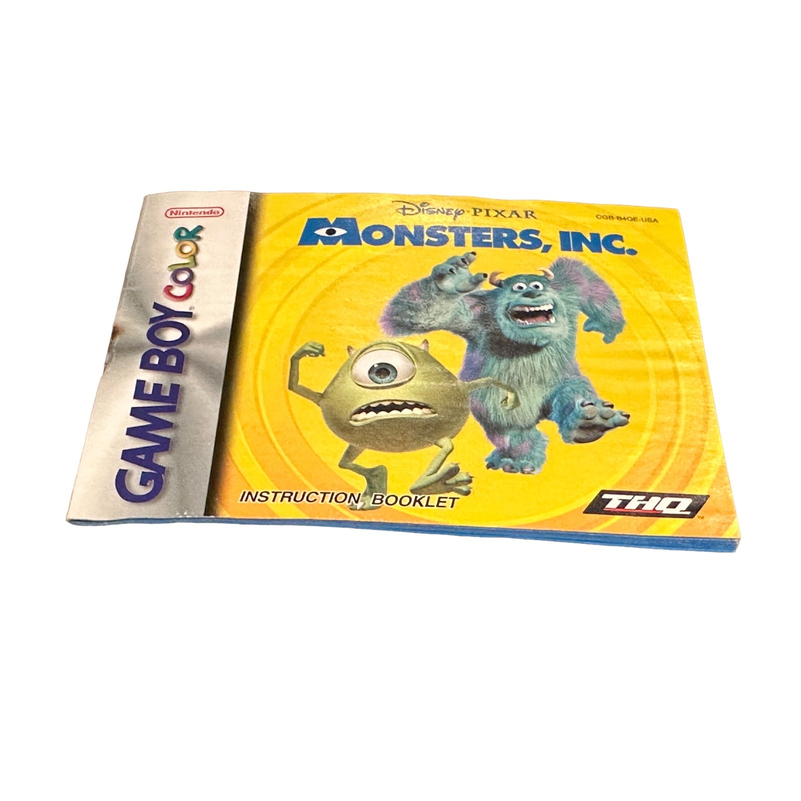 Disney's Monsters Inc. Nintendo Gameboy Color Instruction Manual Authentic