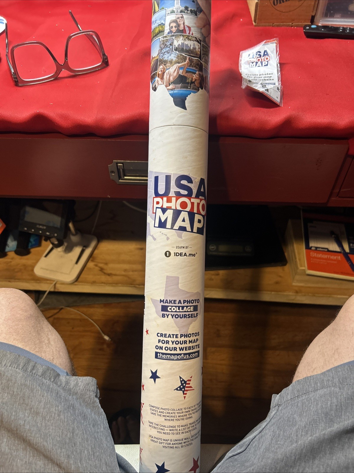 USA Photo Map, Travel Map - 24 x 36" 50 States Photo Map of The United States 