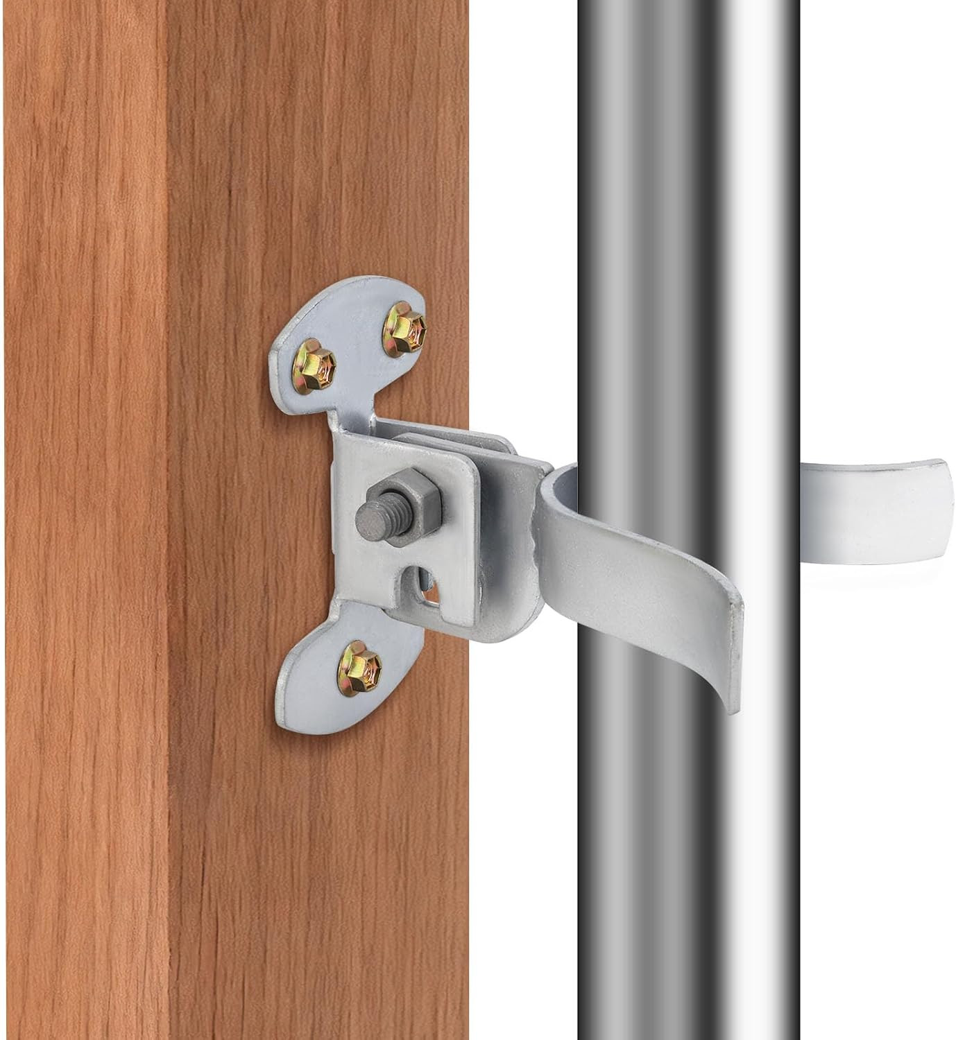 1-3/8" Flat Back Wall Mount Chain Link Fork Latch, Gate Latches for Metal Gates 