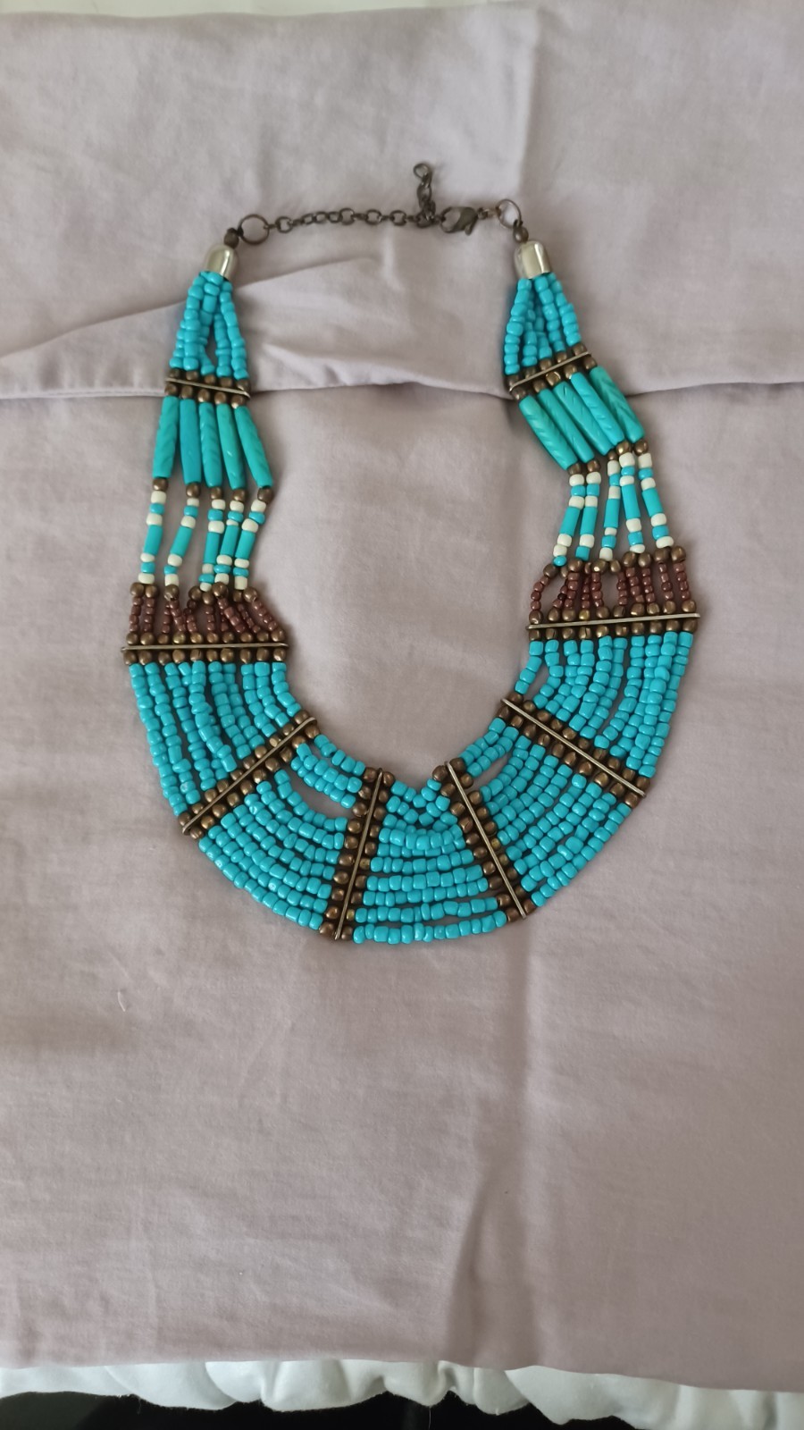 southwestern multi strand beaded necklace