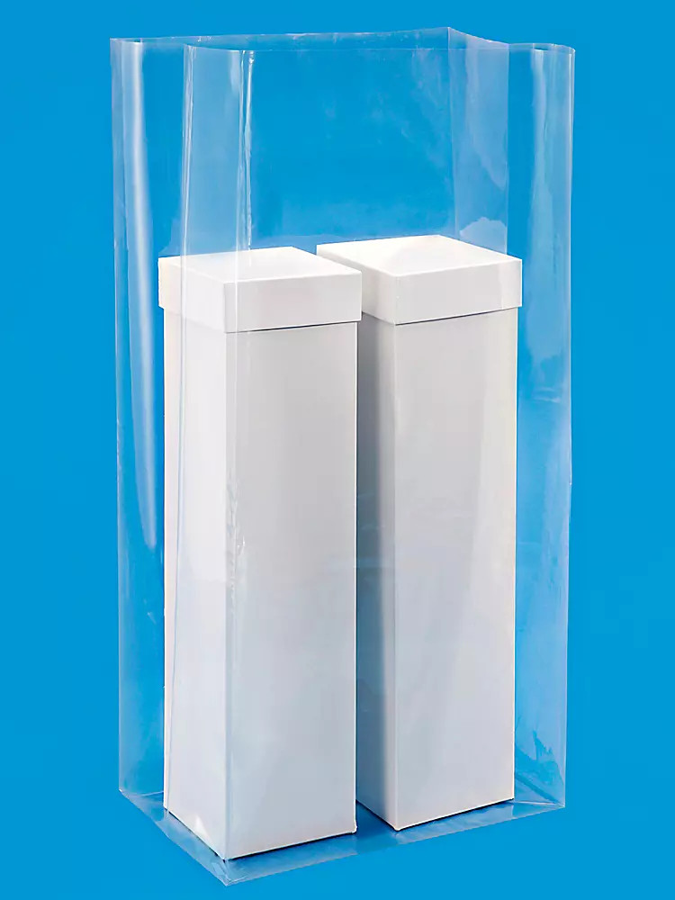 Pack of 500 10 x 6 x 24" 2 Mil Gusseted Poly Bags