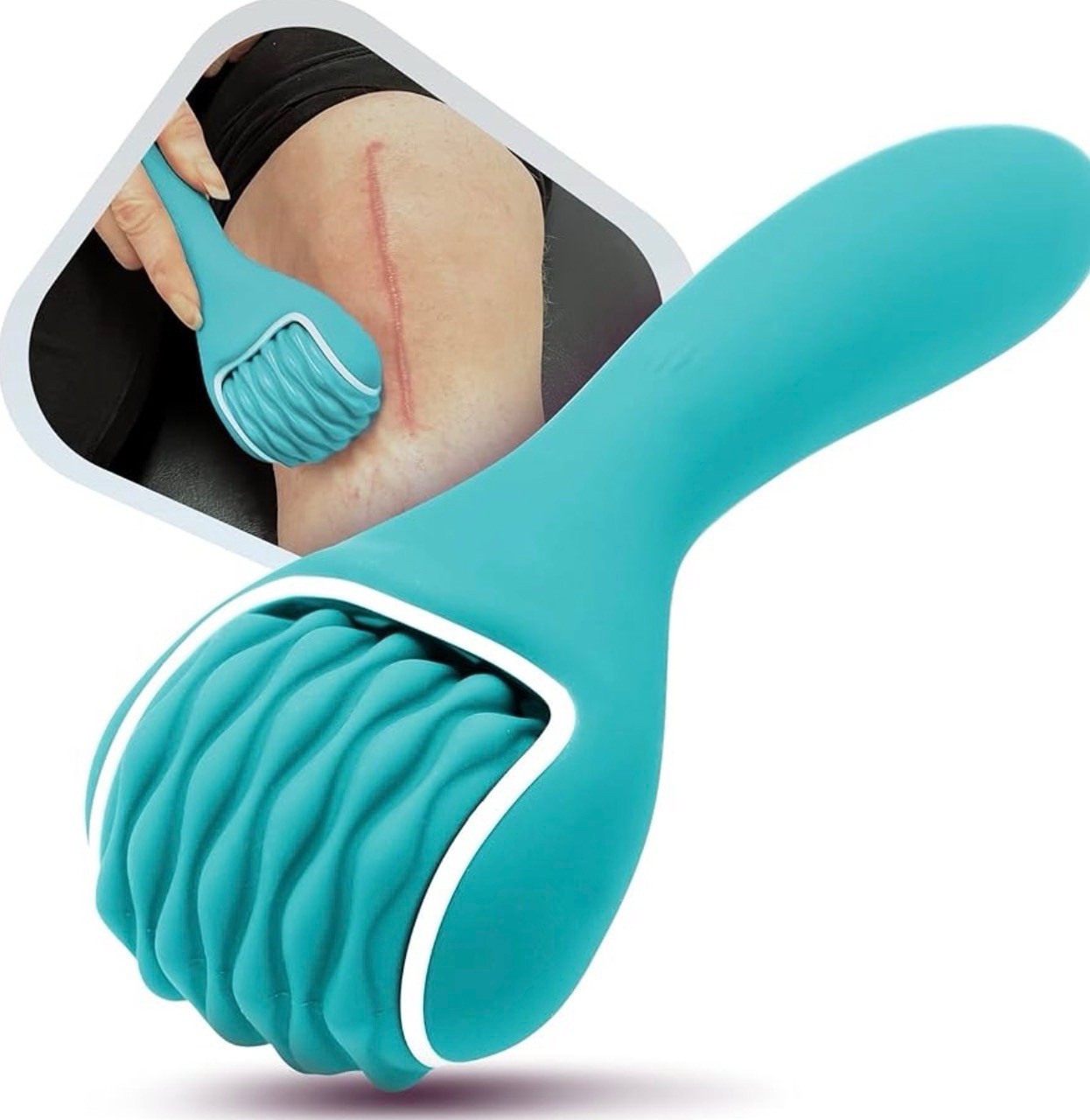 scarroller Scar Tissue Massager for Post-Surgery Recovery, Silicone Ice-SEALED