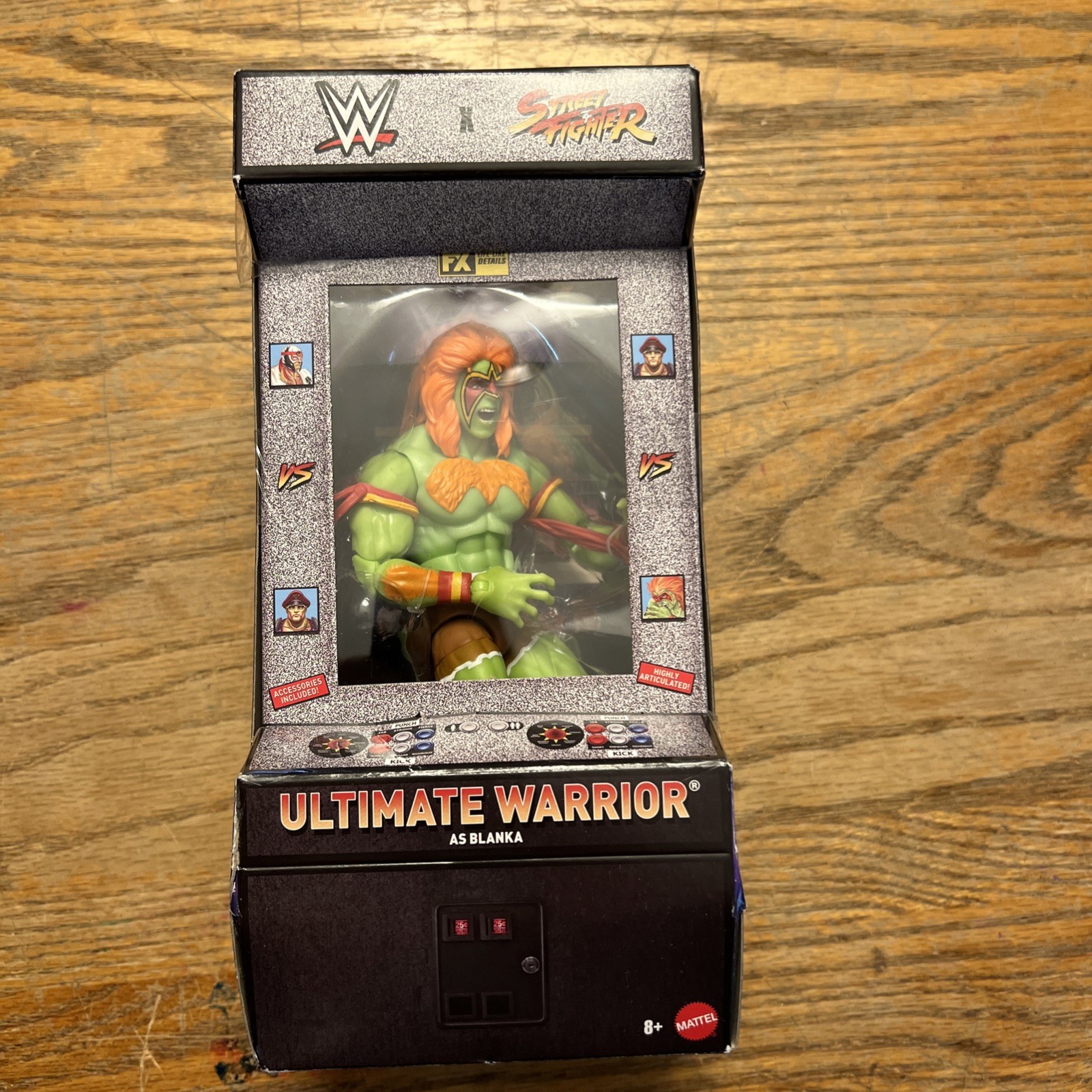 WWE X STREET FIGHTER 2026 ULTIMATE WARRIOR AS BLANKA 6" ACTION FIGURE BRAND NEW