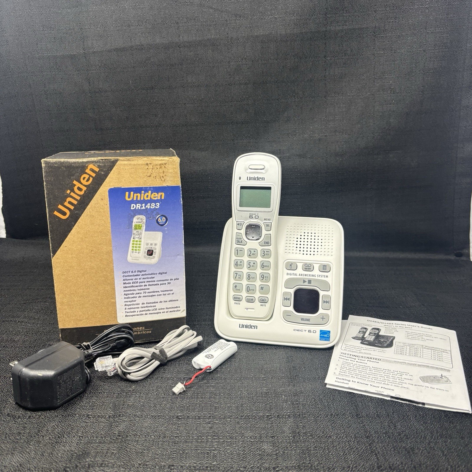 Uniden DR1483 Single Line Phone Cordless DECT 6.0 NIB