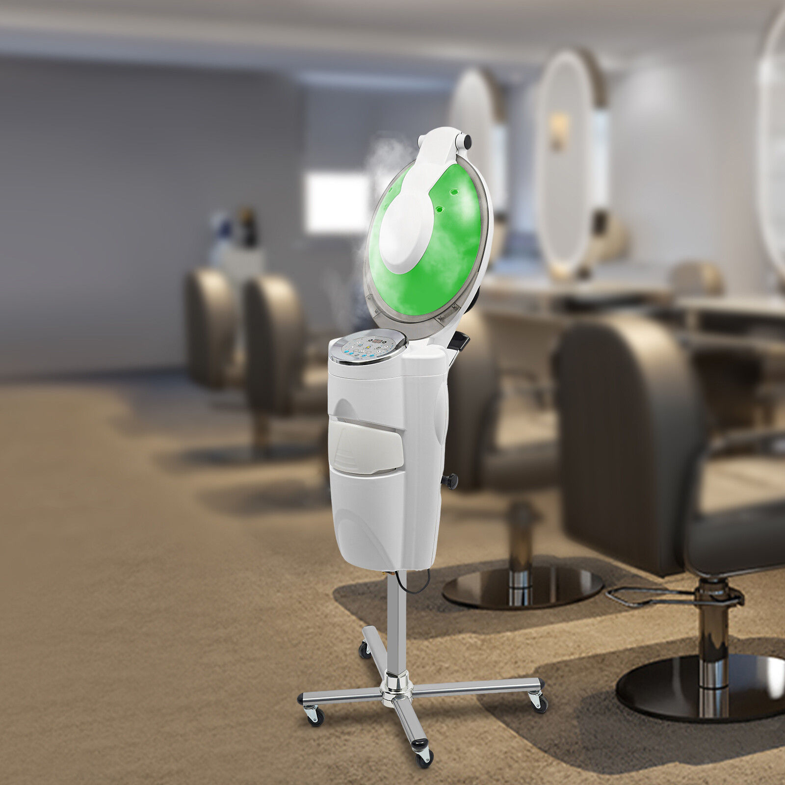 700W Ultrasonic Ozone Hair Steamer Color Oil Treatment Perming Machine Salon Spa