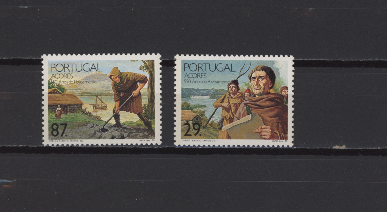 s58704 PORTUGAL AZZORRE MNH** 1989 Settlement 450th anniversary 2v