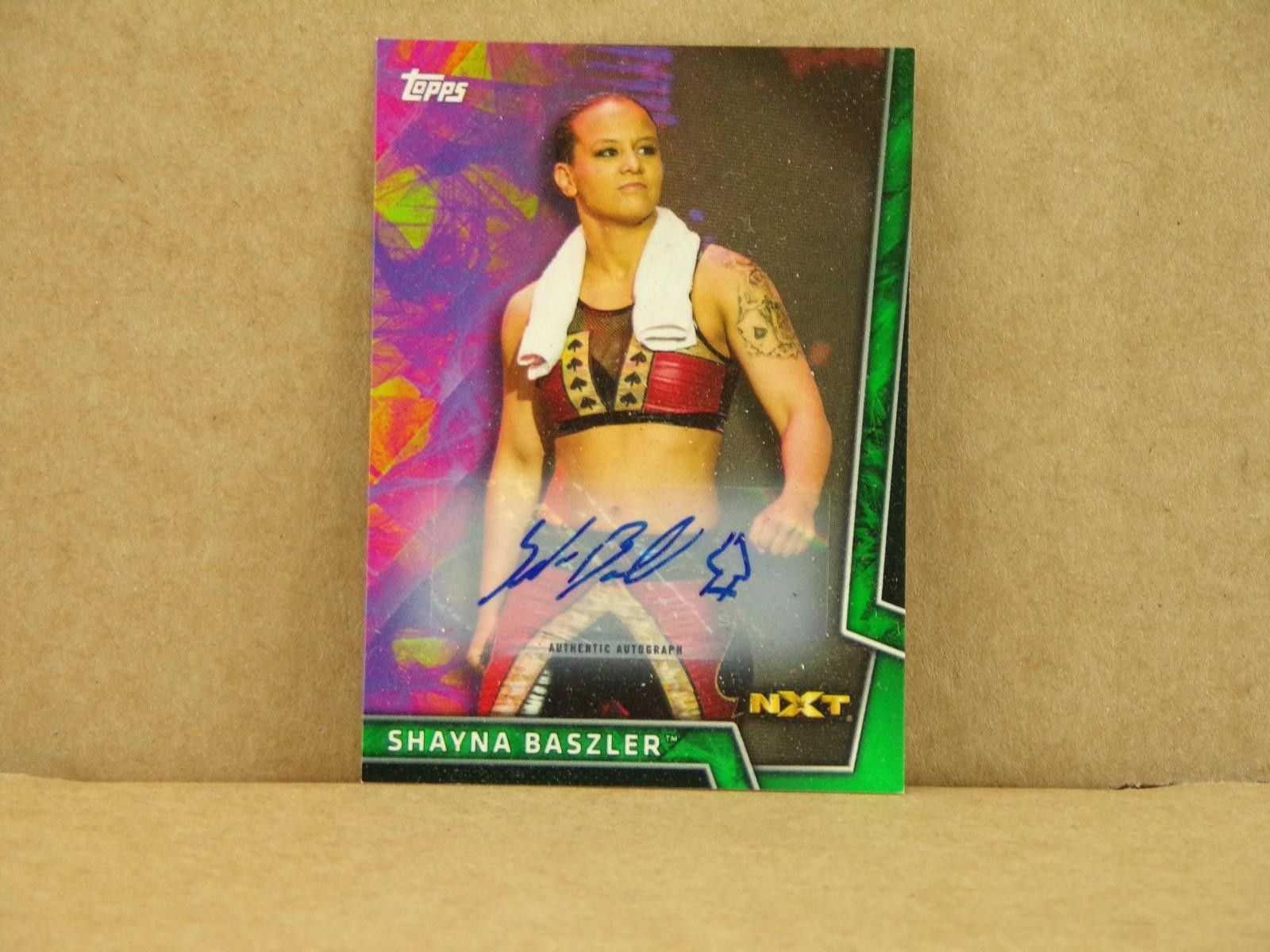 2018 Topps WWE NXT Shayna "Ace of Spades" Baszler UFC Auto 38/150 #43 GREEN card
