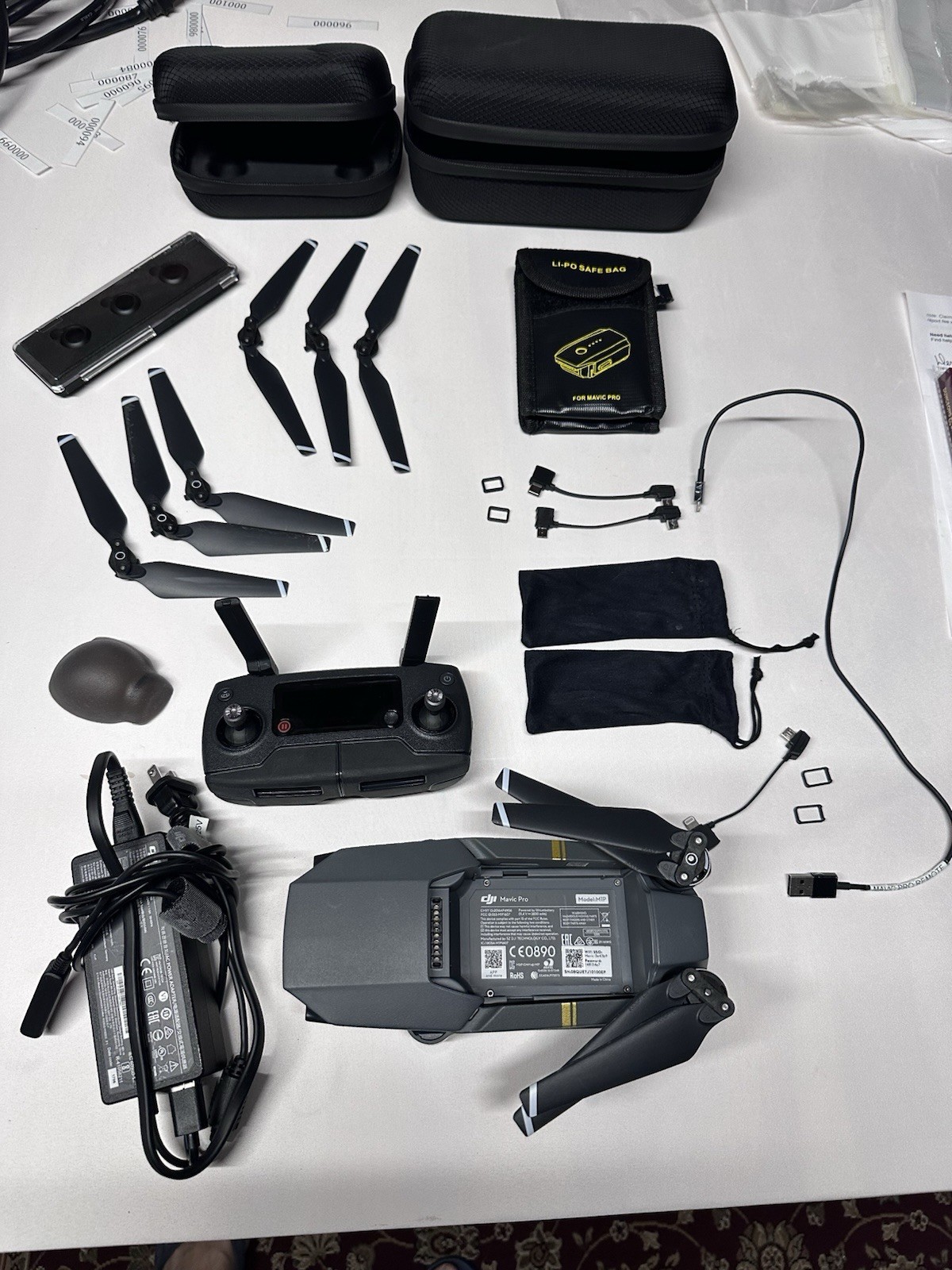 DJI Mavic Pro Drone Bundle w/ Remote Controller, Cases & Accessories -No Battery