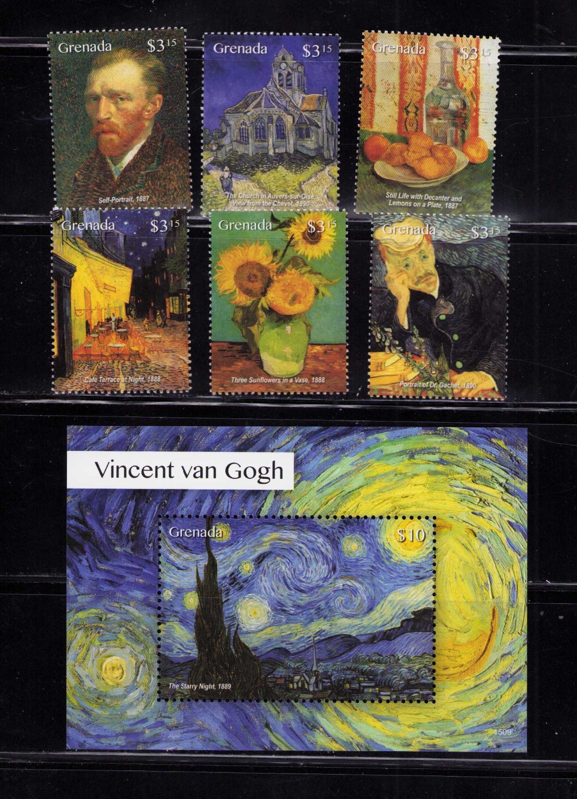 Grenada 4042-4043 Vincent Van Gogh Stamp Set MNH 2015