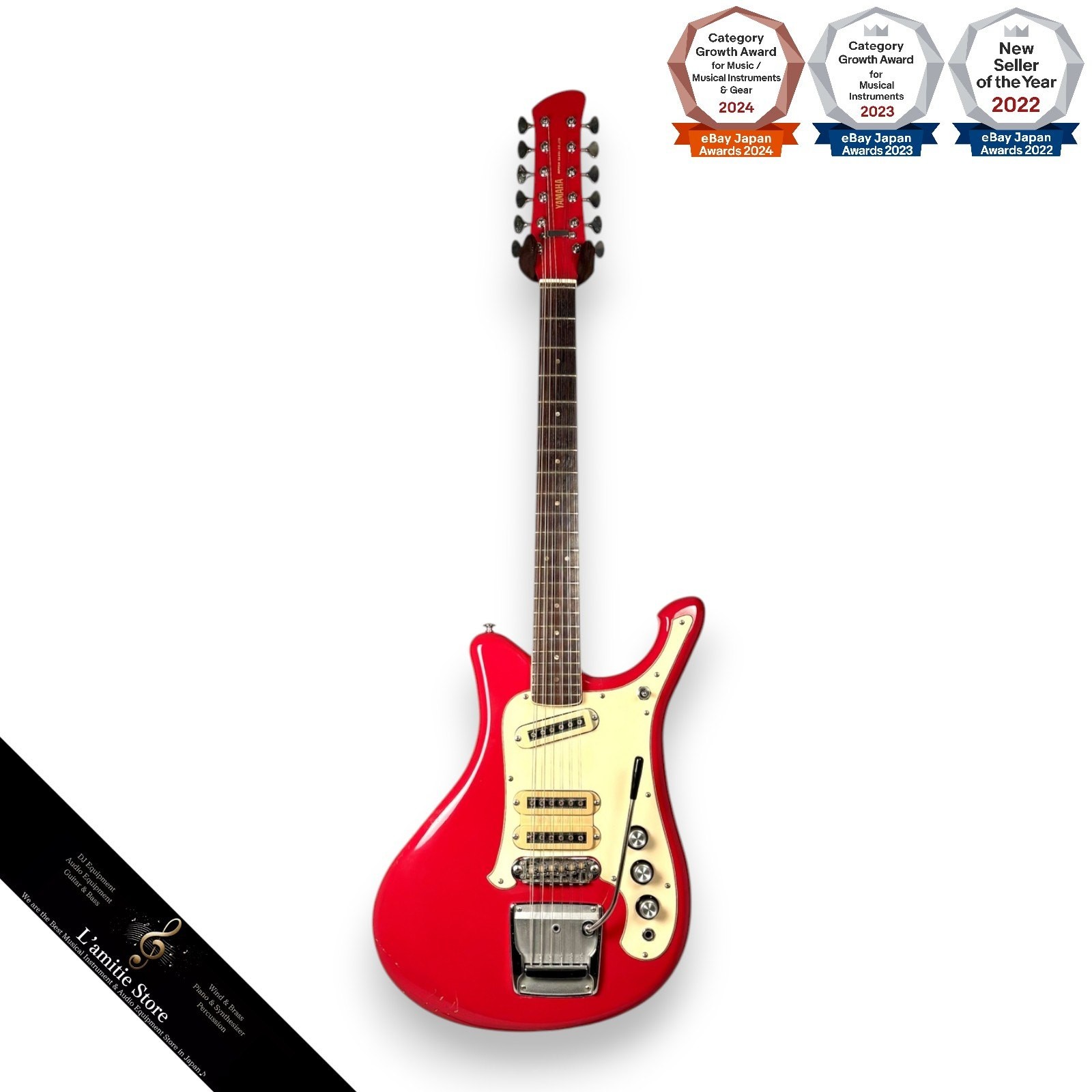 Yamaha SG12A 12String Guitar Coral Red 1968 Vintage Sound 3.84kg