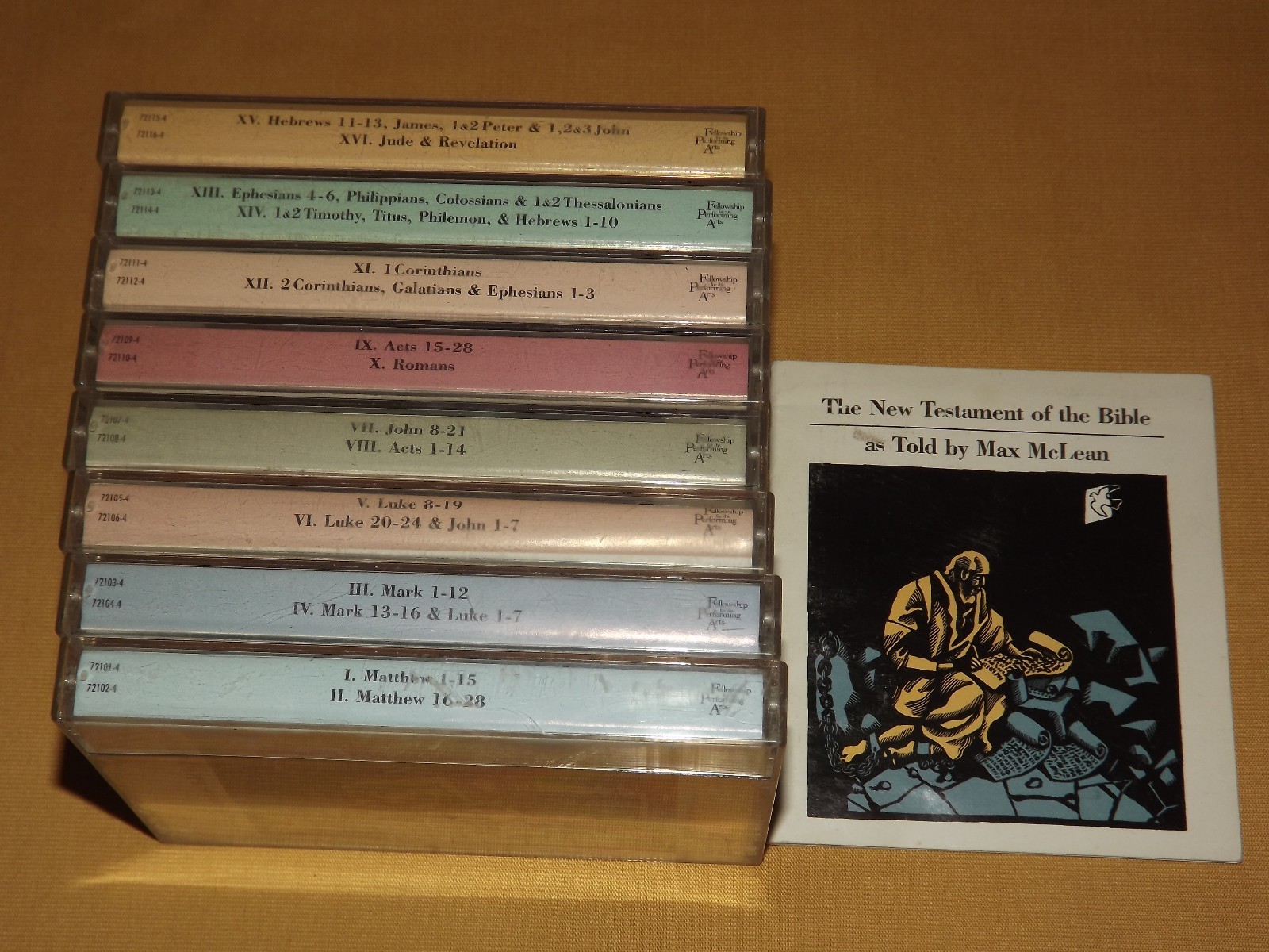 VINTAGE CATHOLIC BIBLE  THE NEW TESTAMENT 8 DOUBLE CASETTES