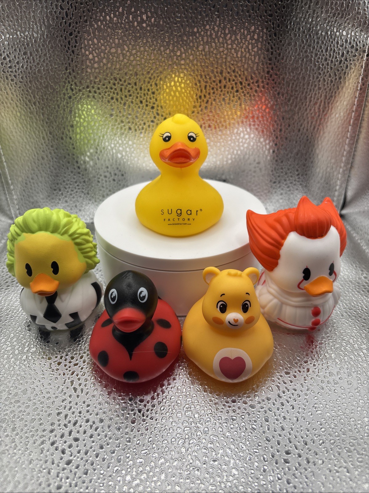 Sugar Factory Rubber Ducky Yellow Duck Lot 5 Beetlejuice Pennywise Care Bear Bug