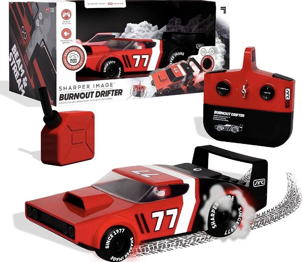 SHARPER IMAGE Night Riders Wireless Remote Control Drifting Race Car with Lights