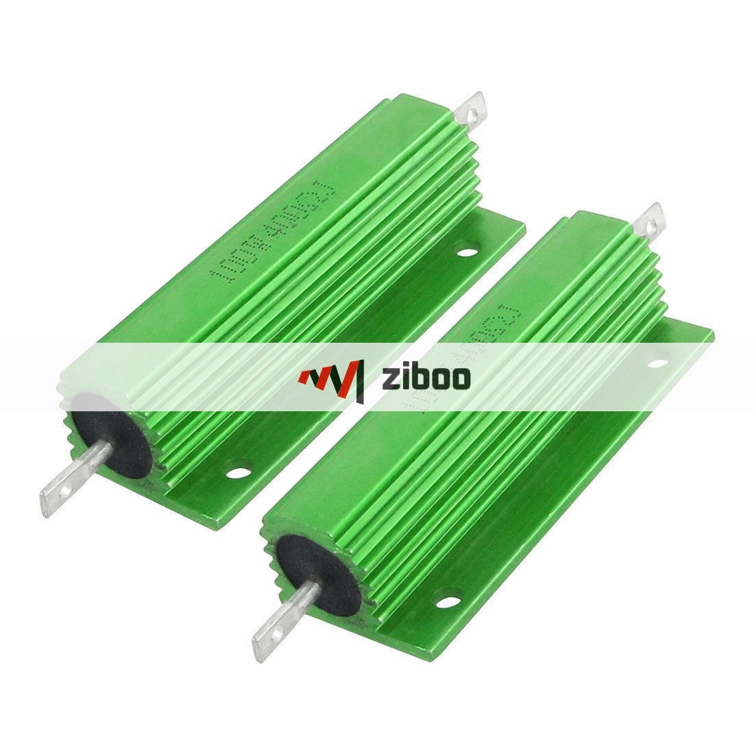 2 Pcs 100W 400Ohm Aluminum Case Wire Wound Resistance Resistors 6x2.3cm✦Kd *yt