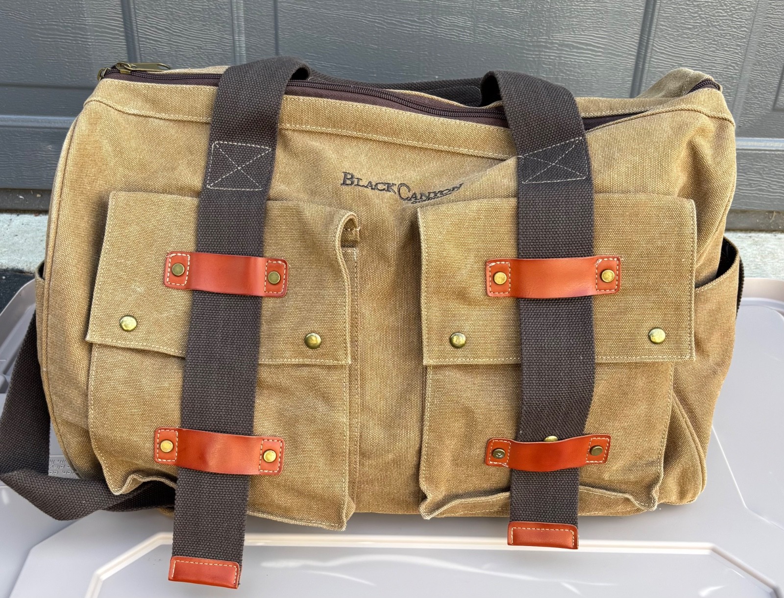 Black Canyon  Heavy Canvas Duffle Carry-on Bag Brown