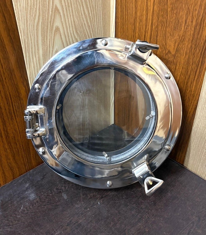 12 Inch Chrome Finish Porthole Nautical Ship Marine Wall Hanging Décor porthole