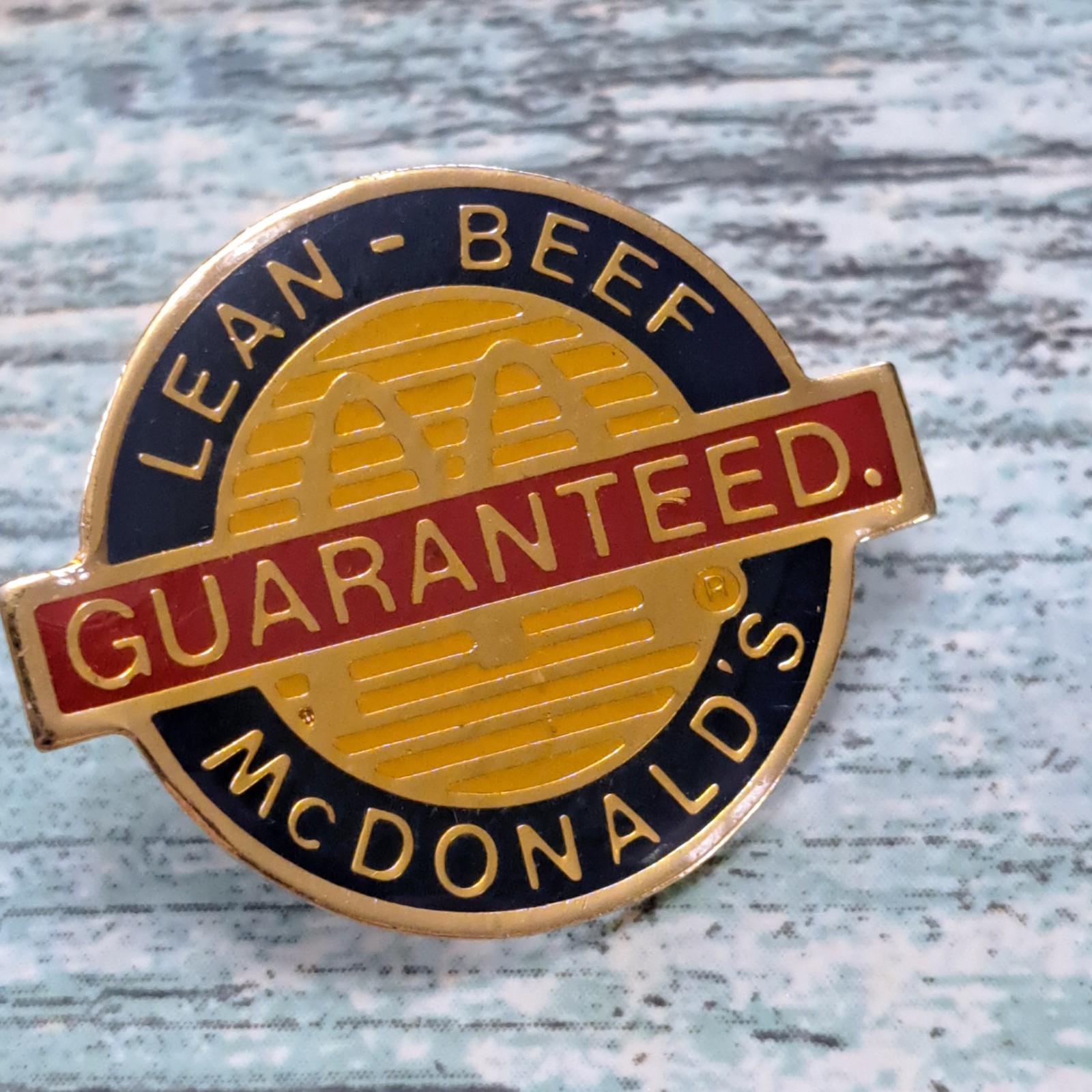 McDonald's Crew Employee Pin - Lean Beef Guaranteed