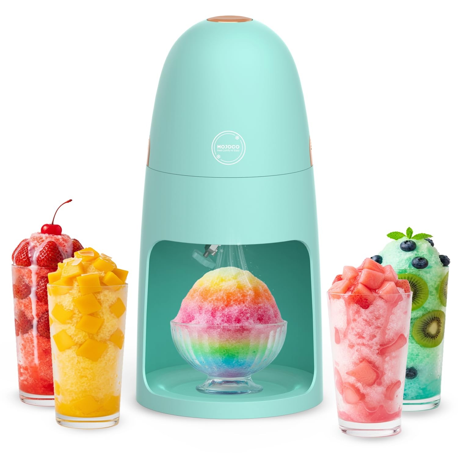 Shaved Ice Machine - Electric Ice Shaver Machine with Adjustable Blades for F...