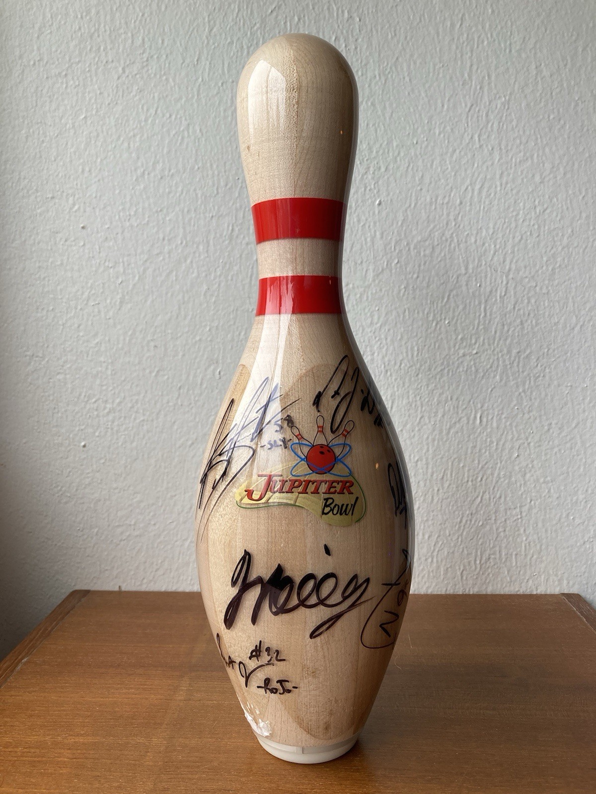 Jupiter Bowl Autographed Signed Bowling Pin