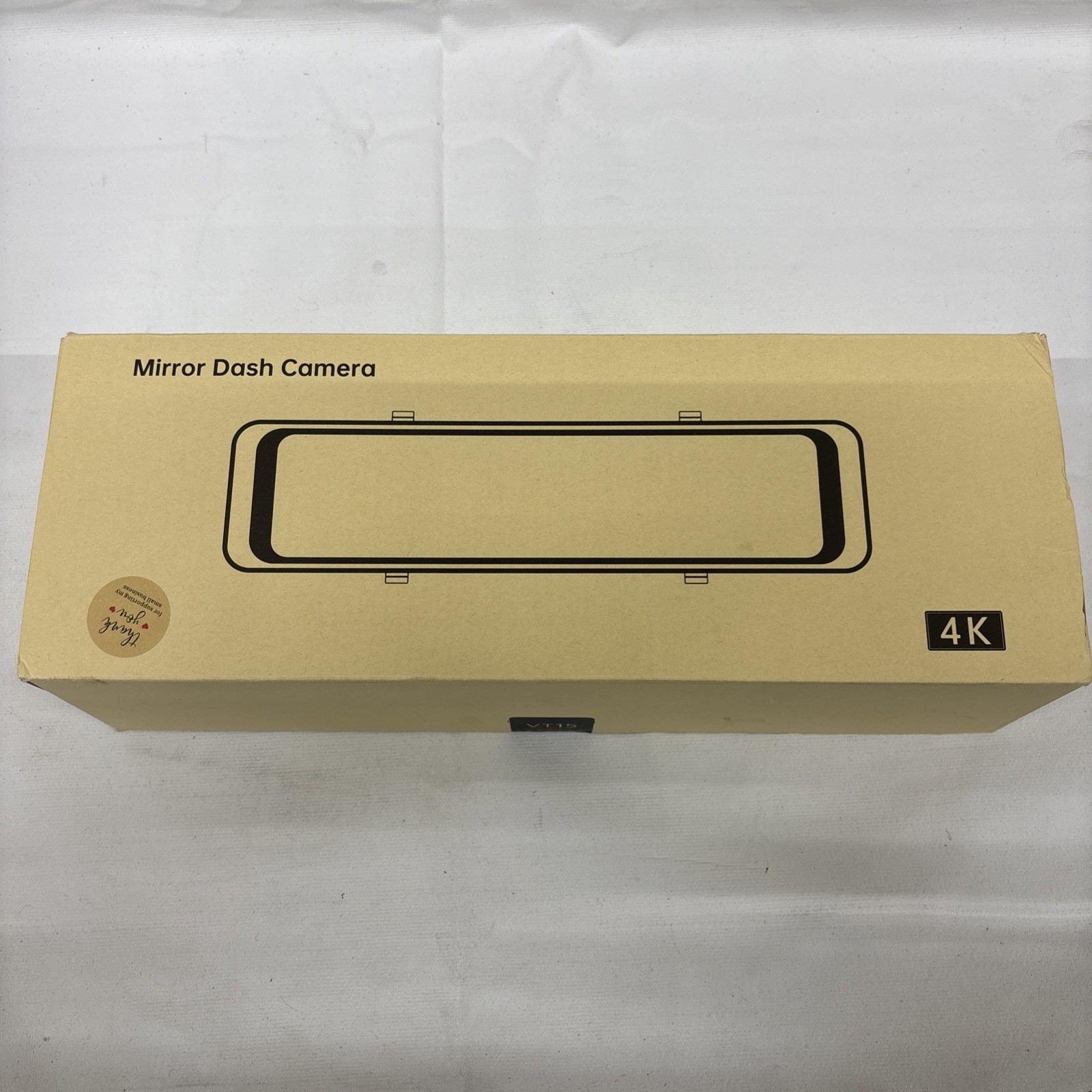 TUIFAC 4K Rear View Mirror Camera, 12'' Mirror Dash Cam with Front and Rear