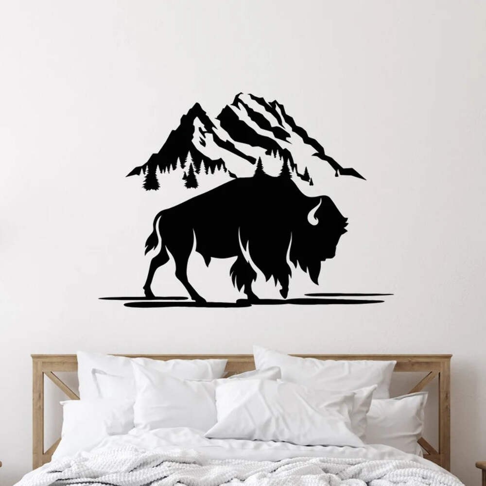 Bison Vinyl Wall Decal | Die Cut Vinyl Decal
