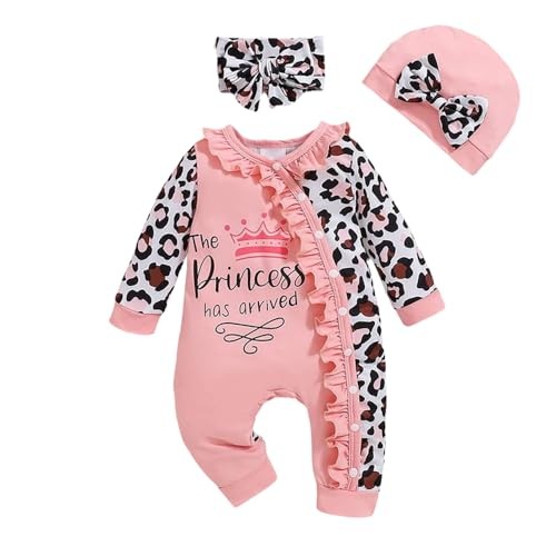 Newborn Baby Girl Clothes Jumpsuits Clothes Long Sleeve 9-12 Months Pink2