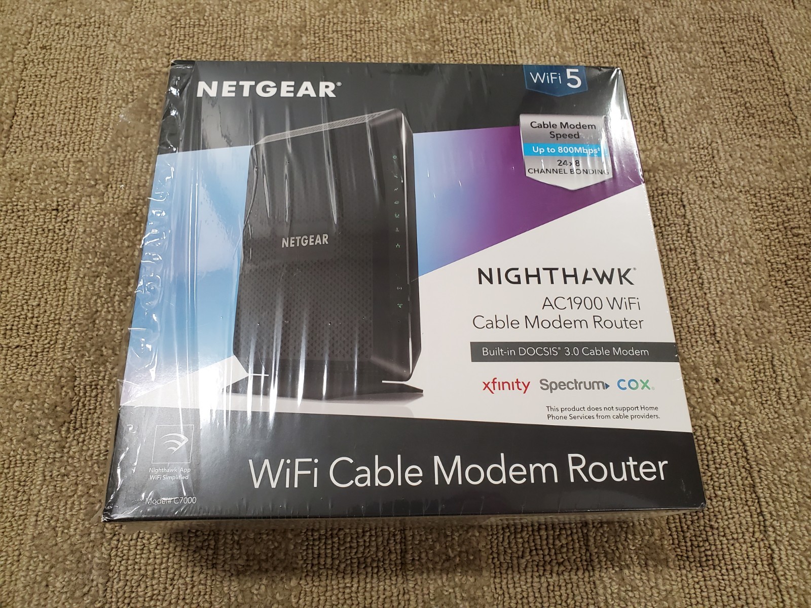 Netgear Nighthawk Wifi AC1900 Cable Modem Router C7000 v2